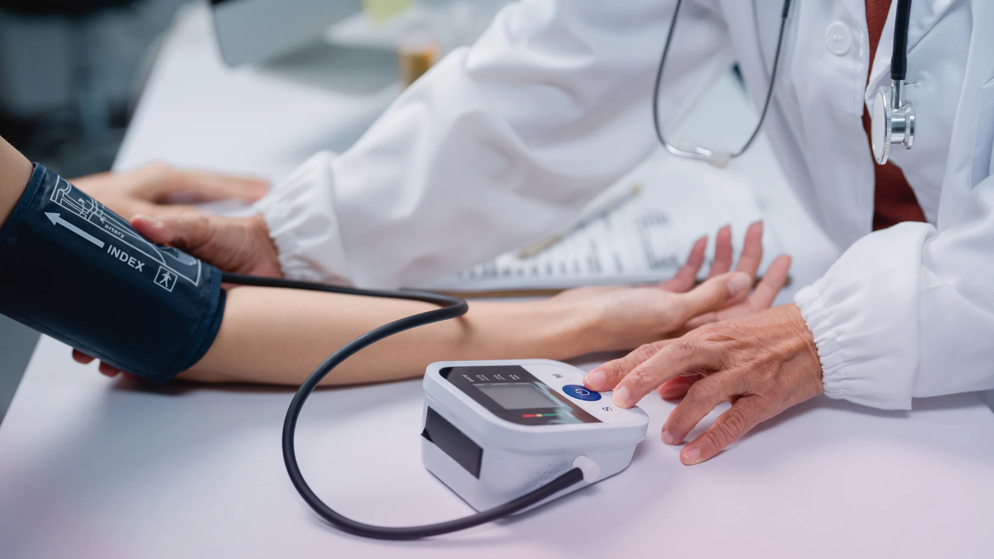 Doctor consulting patient on hypertension management in Duluth Georgia