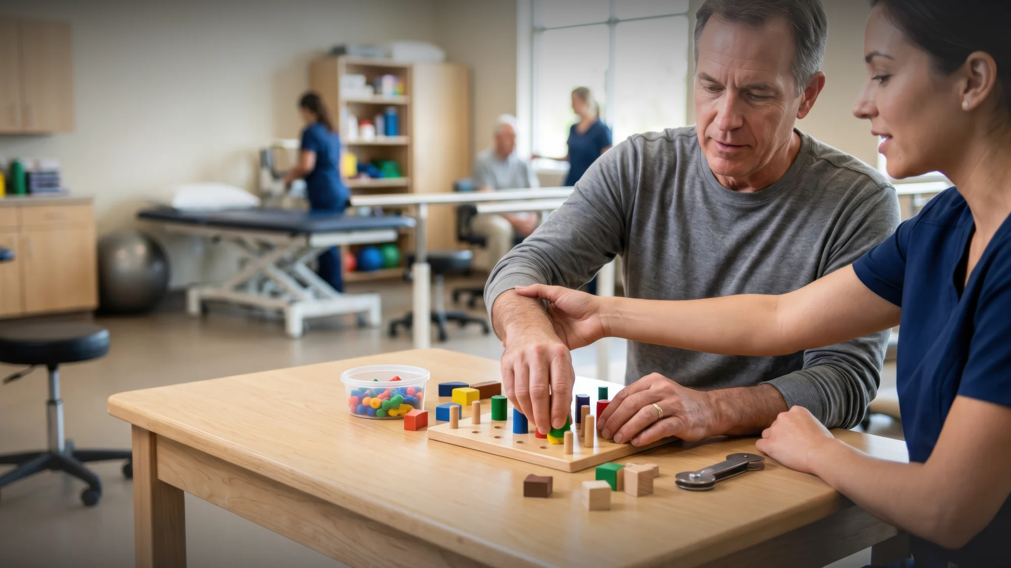 A patient receiving chronic illness therapy in a Duluth clinic.